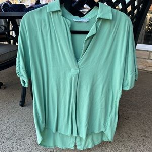 Green All in Favor Collared Blouse from Nordstrom
